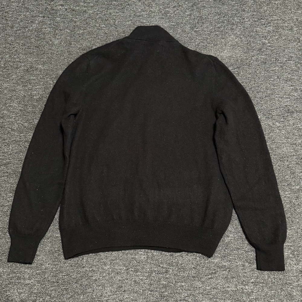 Christian Lacroix Men’s Black Half-zip Merino Sweater - Picture 3 of 5